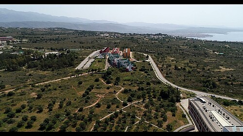 H Πολυτεχνειούπολη στο Ακρωτήρι Χανίων από ψηλά, Technical University of Crete